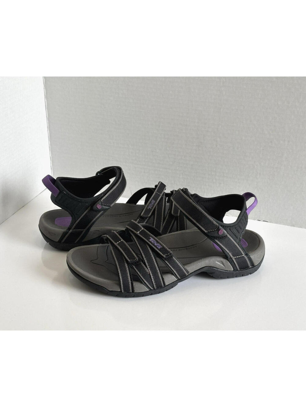 Teva Tirra Sandals Women's Sz 9 Black/Gray Hiking Sport Outdoor Strappy Comfort